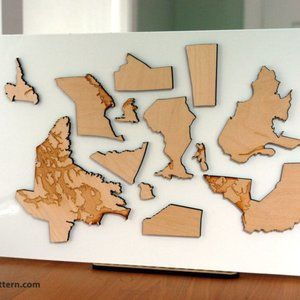 Canada Map Puzzle - Birch Plywood